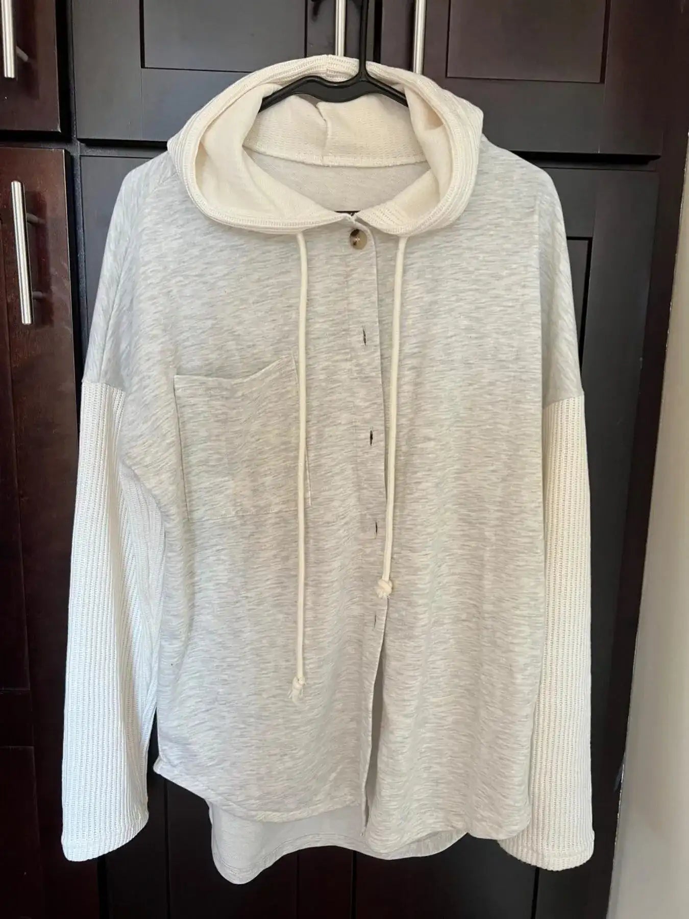 Comfortable Button Up Hoodie with Drawstring - Bela Fils BoutiqueBela Fils Boutique